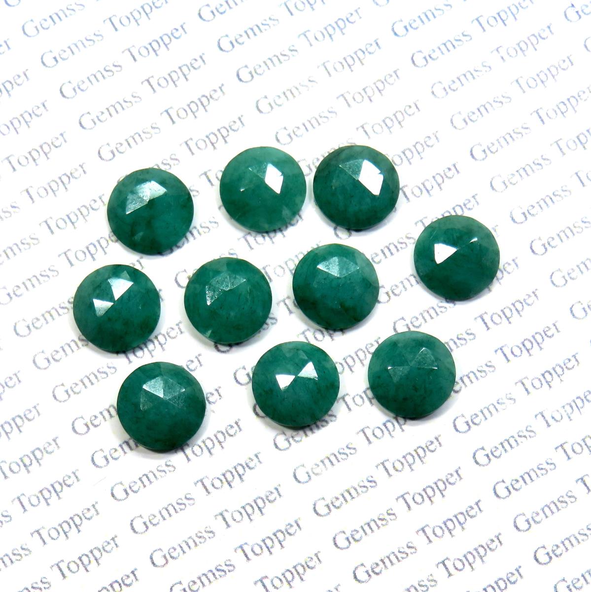 Emerald 3x3 mm Round Rose Cut